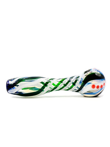 Bonnie and Fryde Glass - Evergreen Holly Swirl Hand Pipe (5