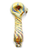 Bonnie and Fryde Glass -Left-Handed Fumed Ribbon Hand Pipe Spoon (4")