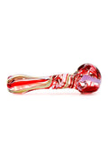 Bonnie and Fryde Glass - Left-Handed Strawberry Springs Swirl Hand Pipe (5")