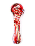 Bonnie and Fryde Glass - Left-Handed Strawberry Springs Swirl Hand Pipe (5")
