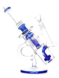 Clear Blue Double Chamber Microscope Rig (9.5")