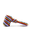 Color Rainbow Stripe Cob Hand Pipe with Spiral Mouthpiece (4")