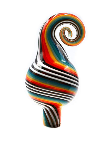 Color Stripes Bubble Cap with Swirl Top Handle