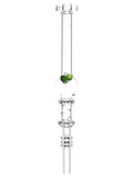 Cookies Glass clear quartz honey twist dab straw nectar collector with green pearls, available for sale at High Roller Smoke in Lakewood, Colorado.