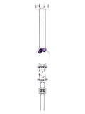 Cookies Glass clear quartz honey twist dab straw nectar collector with violet pearls, available for sale at High Roller Smoke in Lakewood, Colorado.