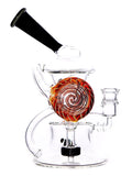 Crystal Glass - Double Spiral Klein Recycler (8")