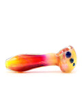 Curtis T Glass - Full Color Amber Purple and Fumed Hand Pipe Spoon (4")