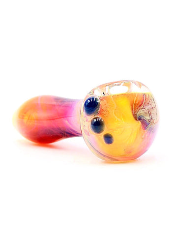 Curtis T Glass - Full Color Amber Purple and Fumed Hand Pipe Spoon (4
