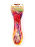 Curtis T Glass - Full Color Amber Purple and Fuming Thick Chillum (4")