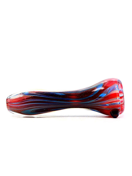 Curtis T Glass - Full Color Red and Fume Chillum (4")