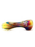 Curtis T Glass - Fully Fumed with Amber Purple Hand Pipe Spoon (3.5")