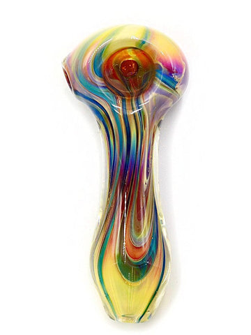 Curtis T Glass - Fully Fumed with Amber Purple Hand Pipe Spoon (3.5