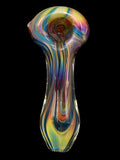 Curtis T Glass - Fully Fumed with Amber Purple Hand Pipe Spoon (3.5")