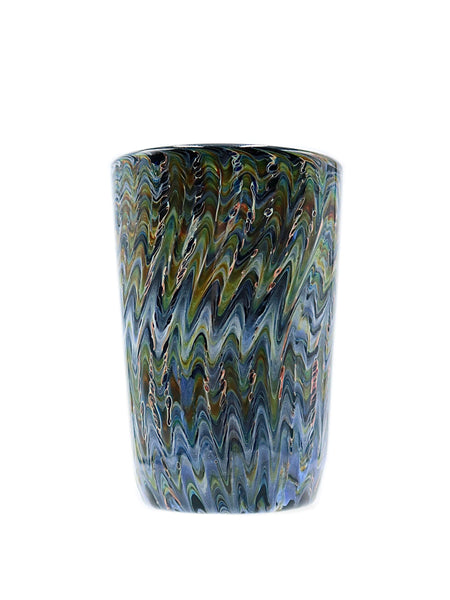 Dale Pyro - Cobalt Blue Over Black Wrap and Rake Extra Small Cup (3.5")