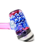 Donjah Glass - Blue and White DotStack Purple Hammer (5.5")