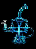 Double Donut Trombone Clear Electric Recycler with Waffle Perc (10.5")