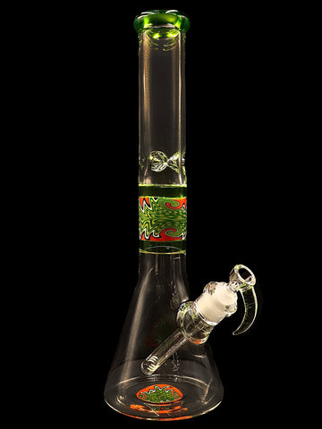 Double Wig Wag Beaker Bong with Wig Wag Reversal (16