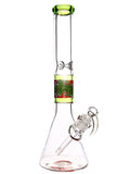 Double Wig Wag Beaker Bong with Wig Wag Reversal (16")
