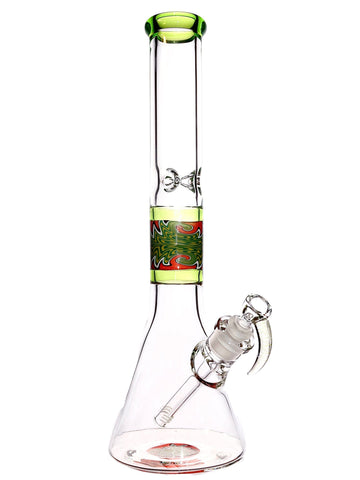 Double Wig Wag Beaker Bong with Wig Wag Reversal (16