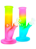 Frosted Fluorescent Rainbow Straight Tubes with Removable Downstem (8")