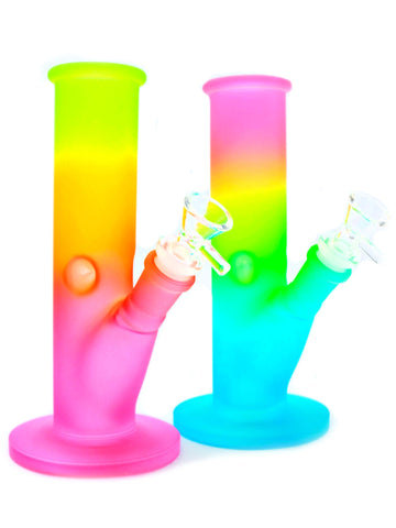 Frosted Fluorescent Rainbow Straight Tubes with Removable Downstem (8