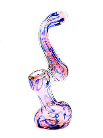 Fumed with Blue Drizzle Wet Bubbler (7