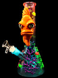 Glow-in-the-Dark Aquatic Beaker Bongs (10")