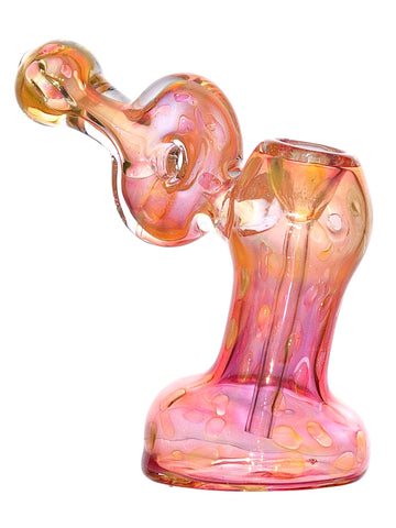 Gold Fumed Standing Donut Mouthpiece Bubbler (6