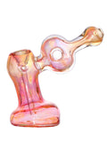 Gold Fumed Standing Donut Mouthpiece Bubbler (6")