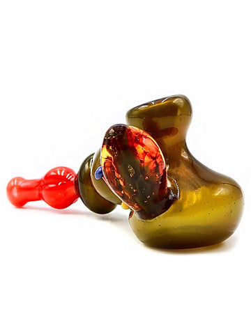 Hand of Man Glass - Full Color Mushroom Sidecar Hand Pipe (7