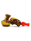 Hand of Man Glass - Full Color Mushroom Sidecar Hand Pipe (7")