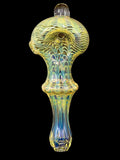 Hand of Man Glass - Fumed Wrap-N-Rake Hand Pipe Spoons with Murias (4”)