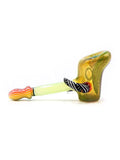 Hand of Man Glass - Upside-Down Hammer with Opal (6")