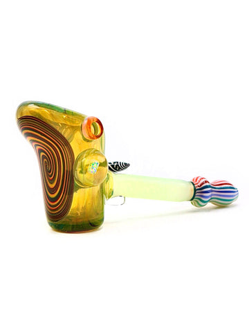 Hand of Man Glass - Upside-Down Hammer with Opal (6