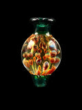 Heady Fumed Amber and Teal Bubble Cap