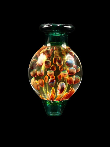 Heady Fumed Amber and Teal Bubble Cap