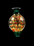 Heady Fumed Amber and Teal Bubble Cap