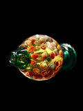 Heady Fumed Amber and Teal Bubble Cap