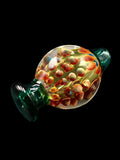 Heady Fumed Amber and Teal Bubble Cap