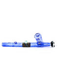 Hornsilver Glassworks - Trillium Blue with Jailhouse Rainbow and Opal Sidecar (11")