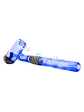 Hornsilver Glassworks - Trillium Blue with Jailhouse Rainbow and Opal Sidecar (11")