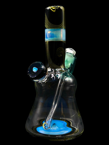 Hornsilver Glassworks x Heavy Dirty Glass Collab - Ghost Black and Yellow with UV and Opal Mini Tube (8