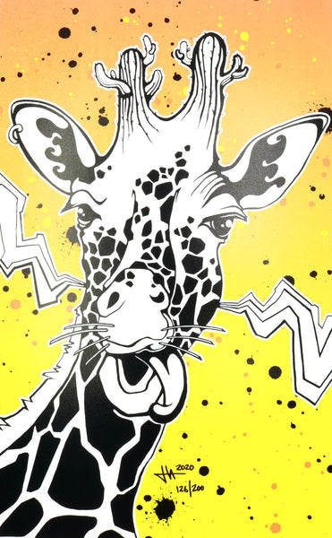 Heilig Art - "Psychedelic Cactus Giraffe" Signed and Numbered Photo Print