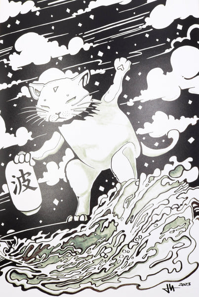 Heilig Art - "Surfer Cat" Signed Heady Photo Print