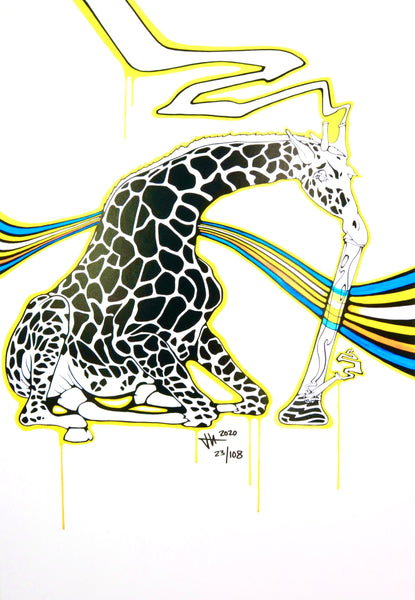 Heilig Art - "Giraffe Bong" Signed and Numbered Photo Print