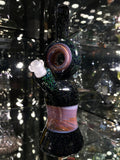 Heavy Dirty Glass - Crushed Opal Fumed Donut Rig (9")