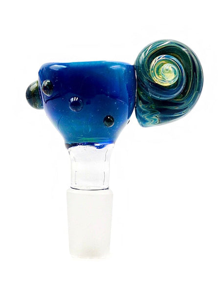 Korry Antos Glass - Cobalt Blue with Fossil Handle Bowl Slide (14mm)