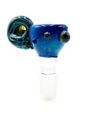 Korry Antos Glass - Cobalt Blue with Fossil Handle Bowl Slide (14mm)