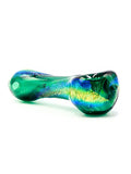 Korry Antos Glass - Teal Dichro Wrapped Hand Pipe Spoon (3.5")