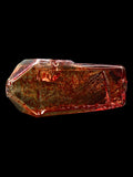Red heady glass hand pipe by American artist Kuhns Glass with engraved Red Rocks on one side